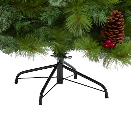 6ft. Unlit Montana Mixed Pine Artificial Christmas Tree with Pinecones and Berries